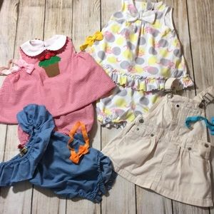 4 Piece Lot Toddle Girl Clothes 12-18 ( Q2006)